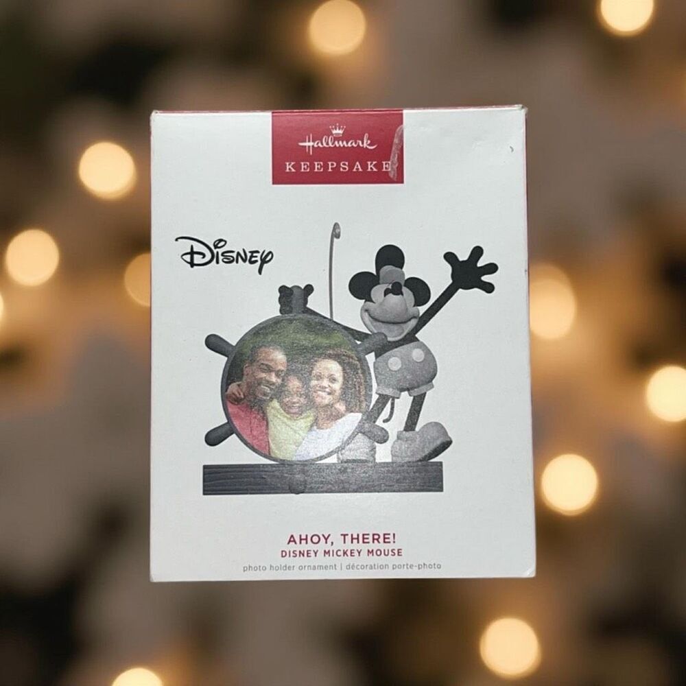 2022 Hallmark AHOY THERE! Disney Mickey  Photo Frame Ornament